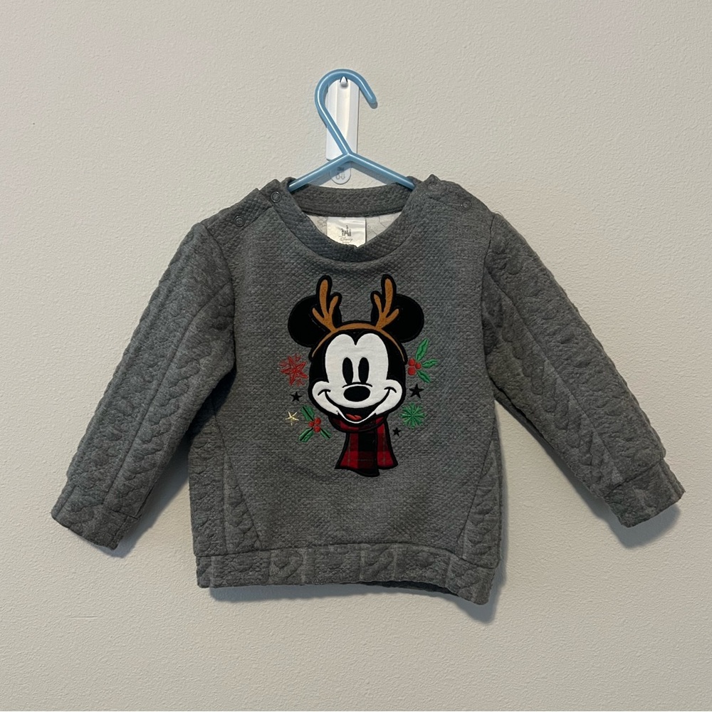 Disney Baby Mickey Christmas Sweater EUC